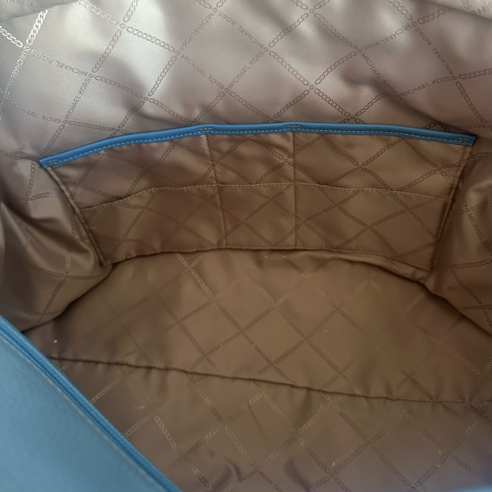 Michael Kors Sky Blue Tote with Gold Accents - Picture 6 of 8